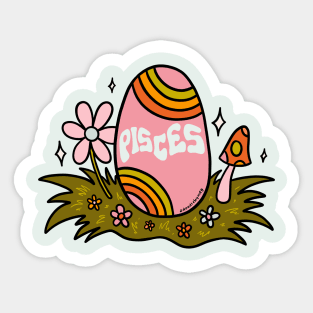 Pisces Easter Egg Sticker